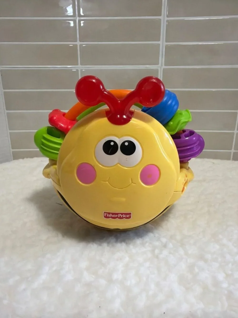 Fisher‑Price Go Baby Go Gigglin’ Bee Ball Lights Sounds Wobble Toy Works Great